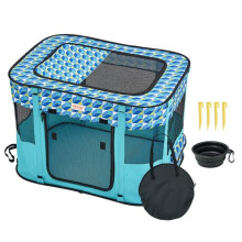 Vevor BLKZDCWWL32IBTPWQV0 32 x 24 x 22 in. Foldable Dog Cat Pen 600D Oxford Cloth Removable Zipper Top