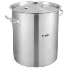 Vevor TGDDBX20142QT4Z4LV0 42 qt. Stainless Steel Stockpot Heavy Duty Commercial Grade Stock Pot Large Cooking Pots, Silver