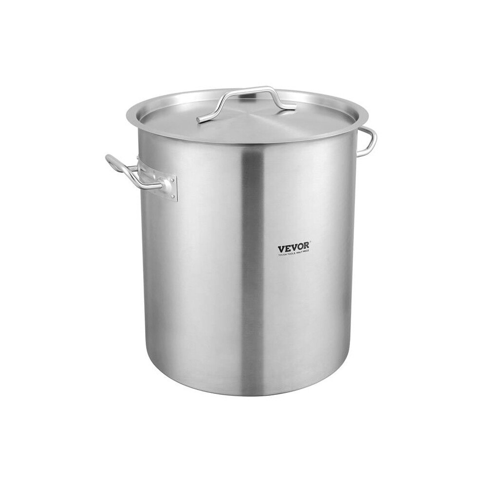 Vevor TGDDBX20142QT4Z4LV0 42 qt. Stainless Steel Stockpot Heavy Duty Commercial Grade Stock Pot Large Cooking Pots, Silver