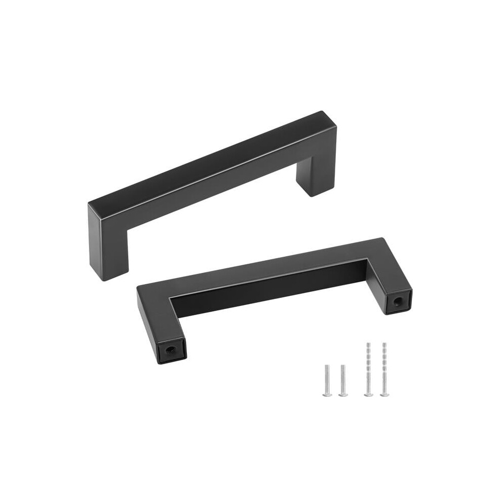 Vevor CJLSBXGPS10P74T96V0 3.86 in. Stainless Steel Kitchen Square Cabinet Door Handles Pulls, Matte Black