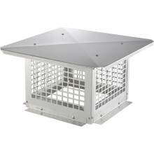 Vevor BXGFXPDYDGYS8DSKIV0 12 x 12 in. Chimney Cap 304 Stainless Steel Fireplace Chimney Cover Fits Mesh Flue Covers Outside, Silver