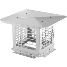 Vevor BXGFXPDYDGYSKQNL5V0 9 x 9 in. Chimney Cap 304 Stainless Steel Fireplace Chimney Cover Fits Mesh Flue Covers Outside, Silver