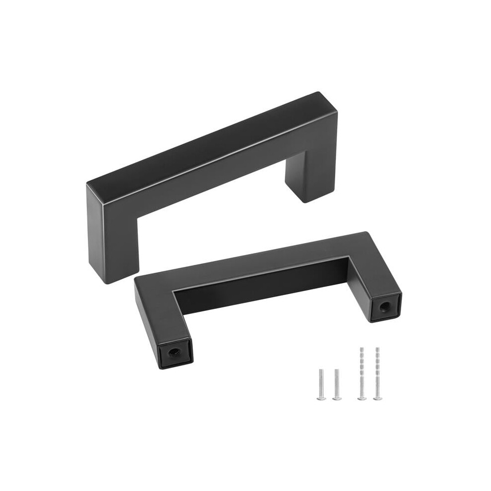 Vevor CJLSBXGPS10PELQO0V0 3 in. Stainless Steel Kitchen Square Cabinet Handles Pulls, Matte Black - Pack of 10