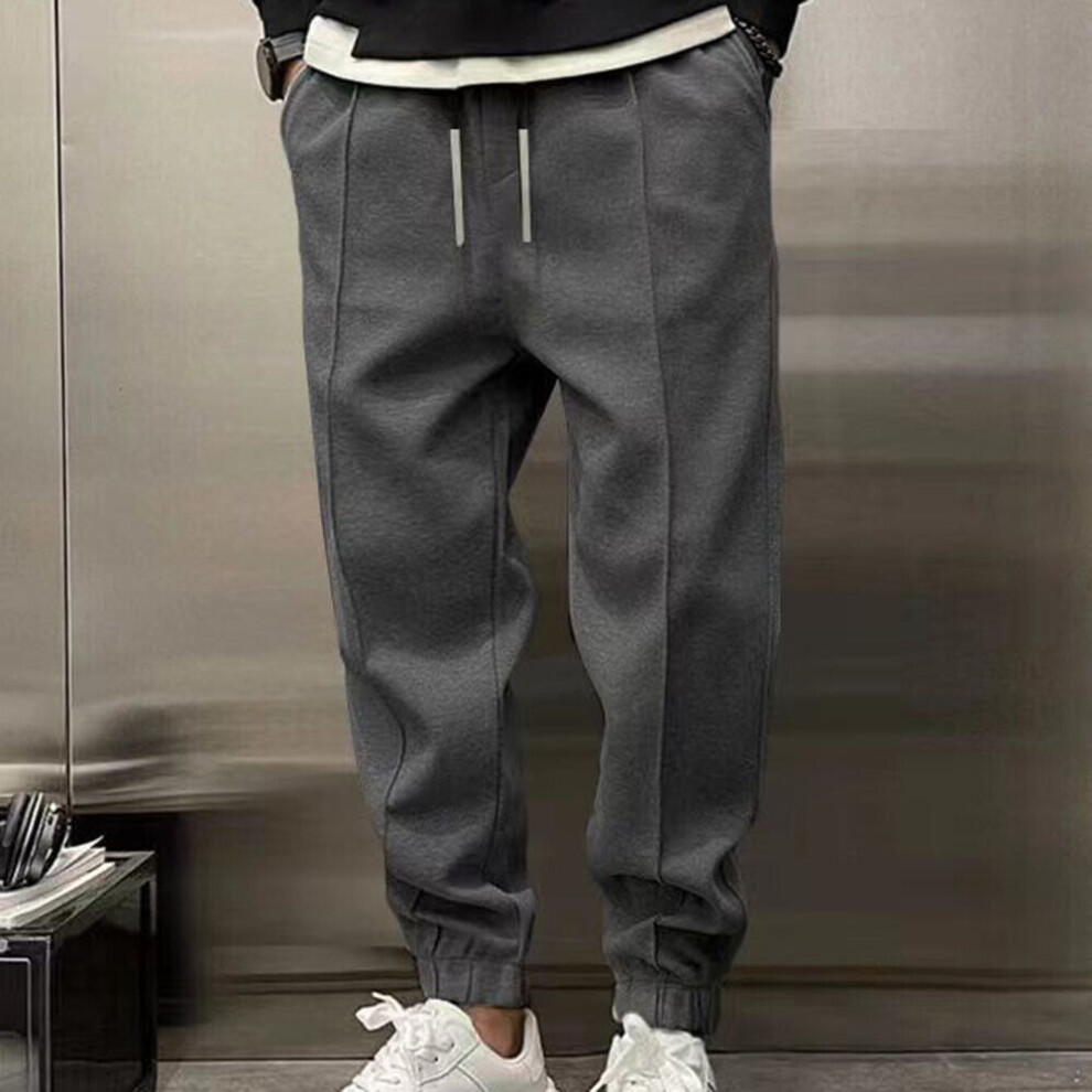 Pantalons De Surv?tement Pour Hommes Cargo Combat Joggers Pantalons De F-Gris-S