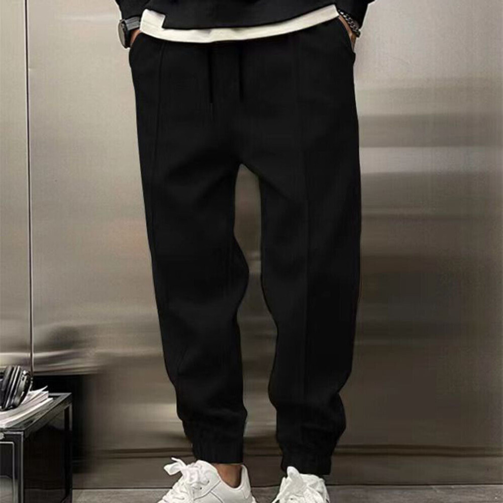 Pantalons De Surv?tement Pour Hommes Cargo Combat Joggers Pantalons De F-Noir-M