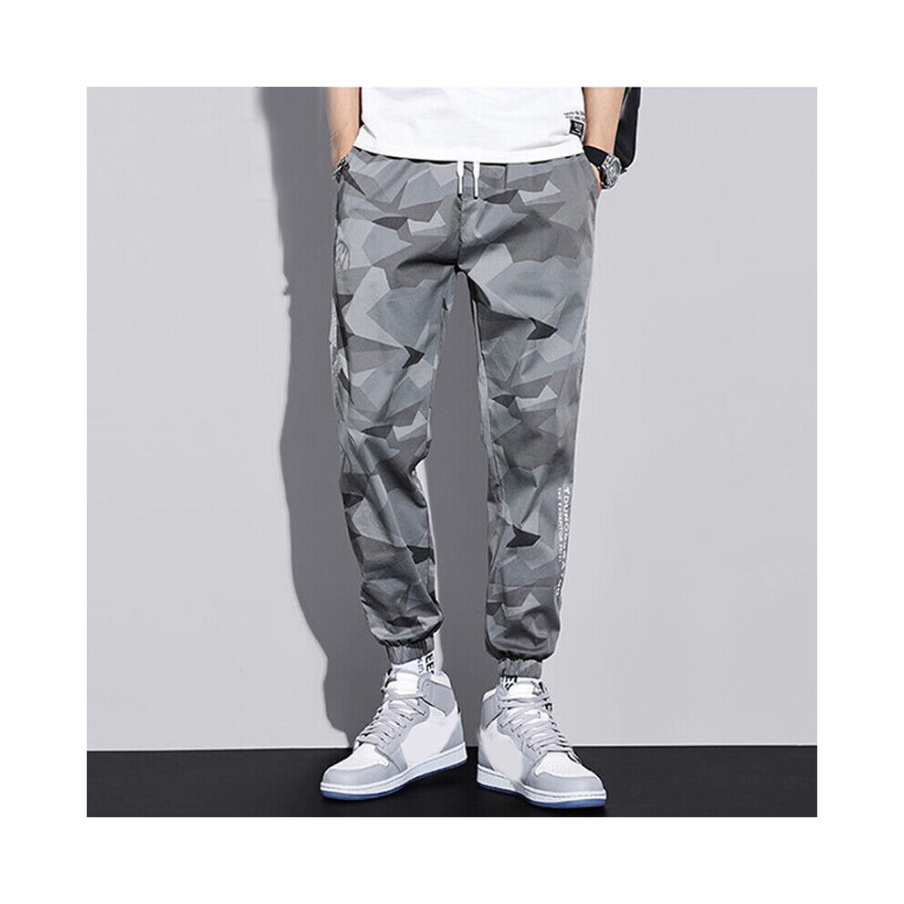 Pantalon Cargo De Jogging Streetwear Pour Homme Pantalon De Surv?tement &-Gris-M