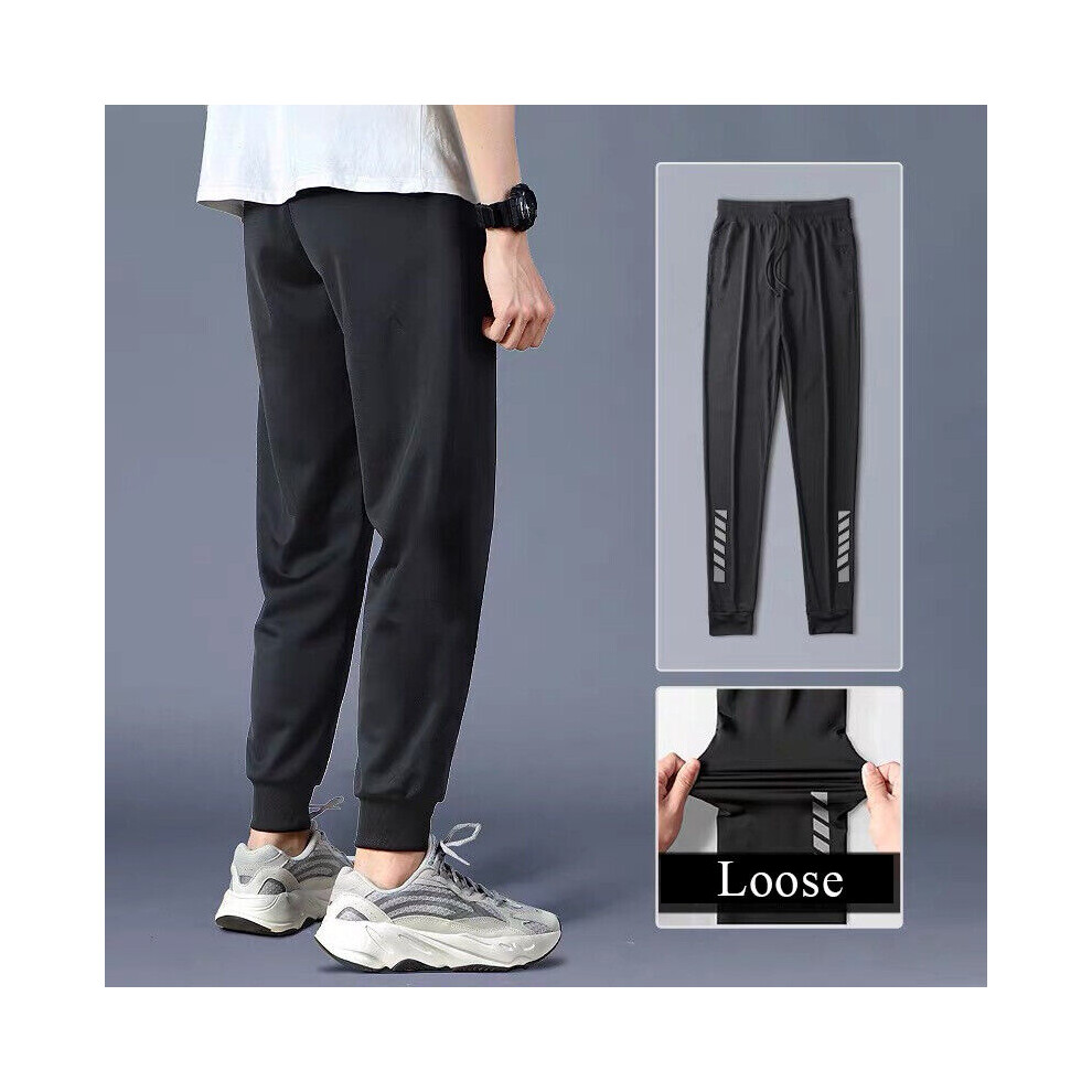 Pantalon De Jogging Pour Homme Pantalon De Surv?tement De Sport Gym Pantalon R-Noir-3XL