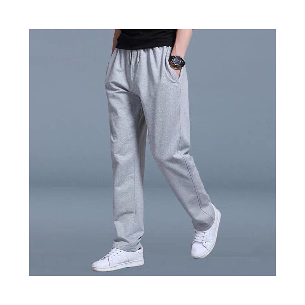 Pantalon De Jogging Droit D?contract? Pour Hommes Pantalon De Surv?tement @-light grey-XXXL