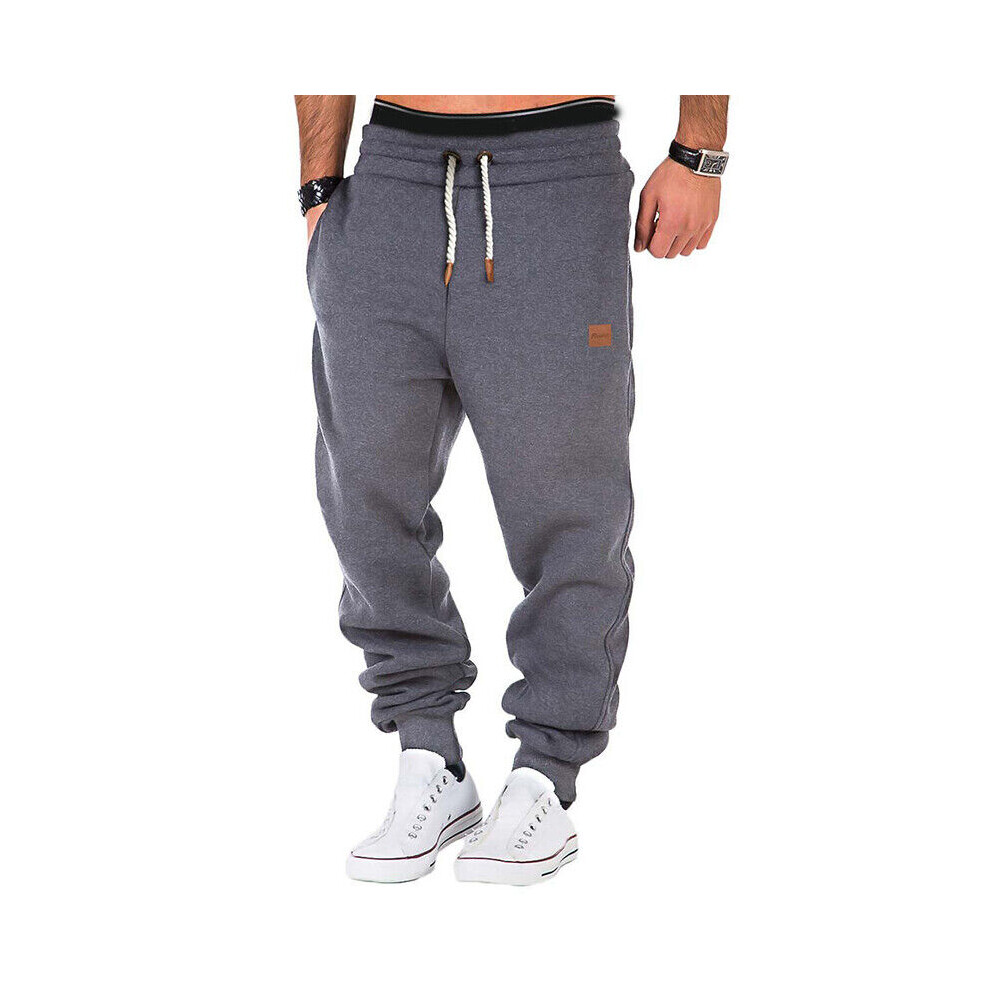 Pantalon De Jogging D?contract? Pour Hommes Pantalon De Surv?tement Avec R-Gris-XXL