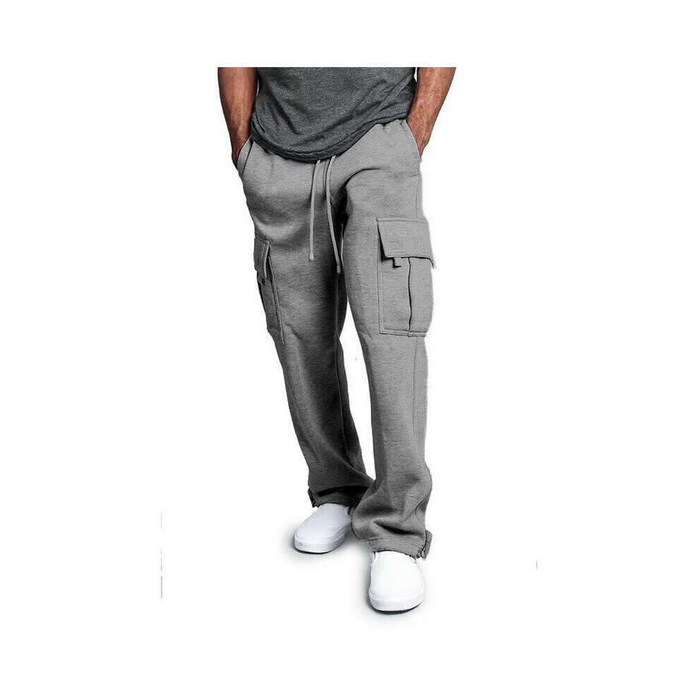 Pantalon De Jogging D?contract? Pour Homme Pantalon De Surv?tement Poche F-light grey-M