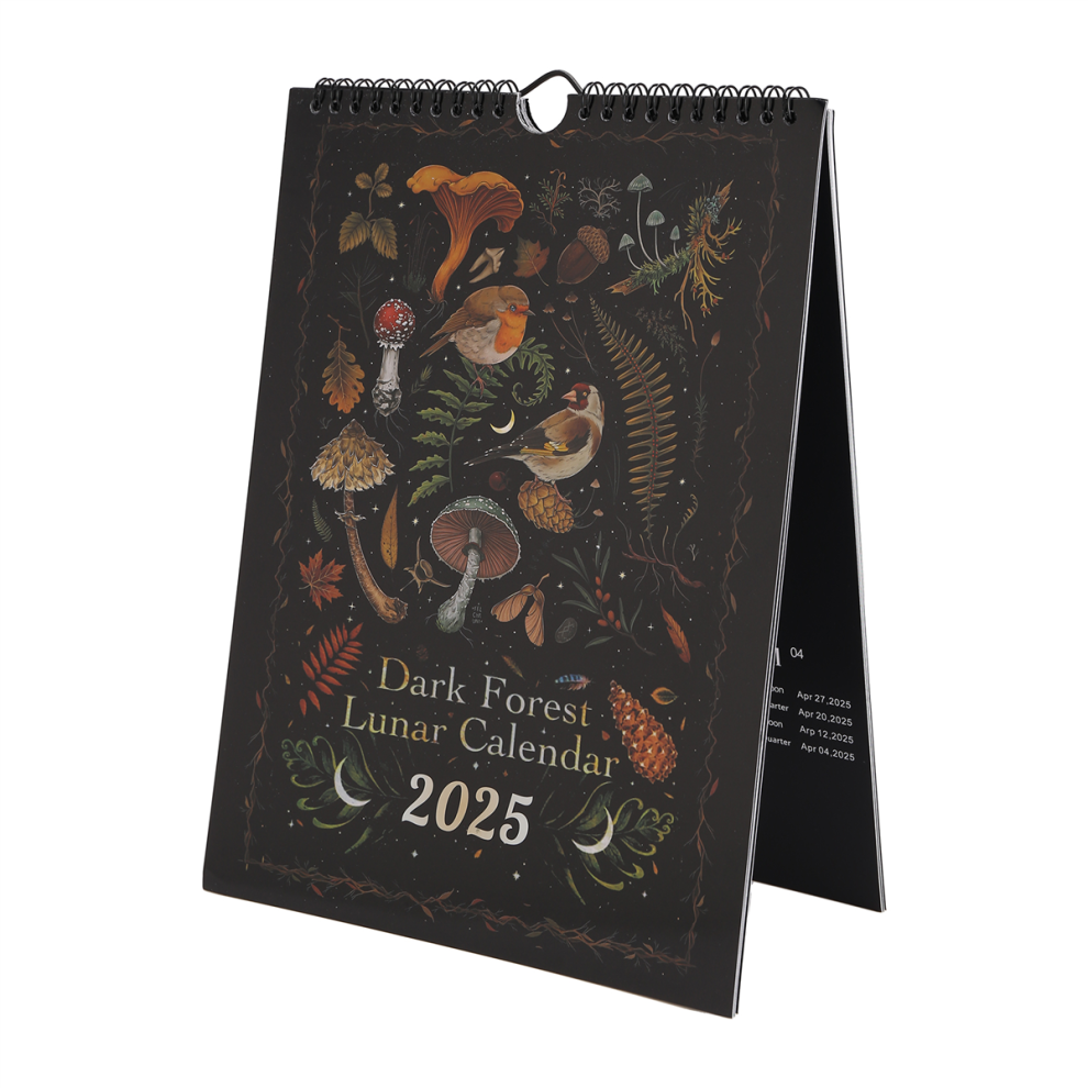 Dark ForestLunar Calendar 2025 Illustrated Wall Pendant-image-OPC-PFZGR27-NEW
