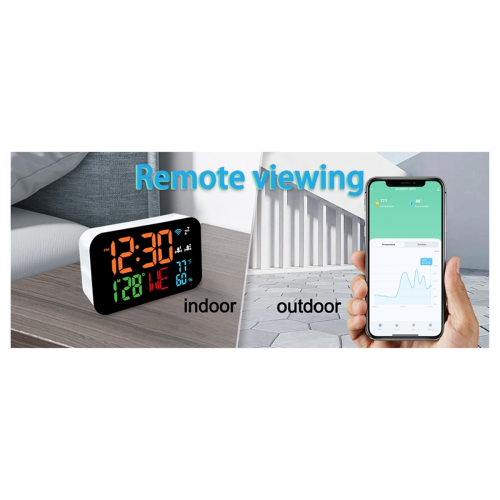 Tuya WiFi Clock Calendar Έξυπνο θερμόμετρο υγρόμετρο 2