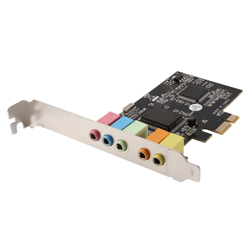 Pci-E X1 Cmi8738 Chip 32/64 Bit Sound Card Stereo 5.1 Channel For P 4853896819111