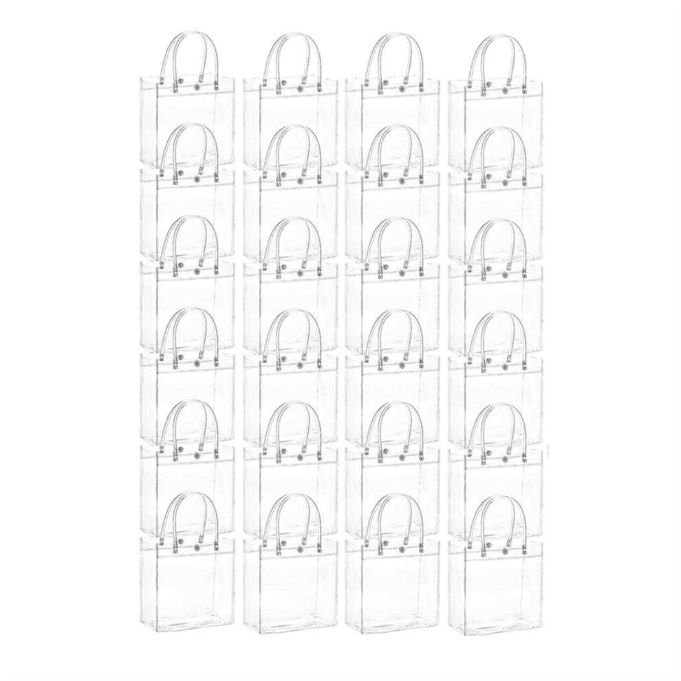 20Pcs Sac cadeau transparent avec poignée 15x20x7cm