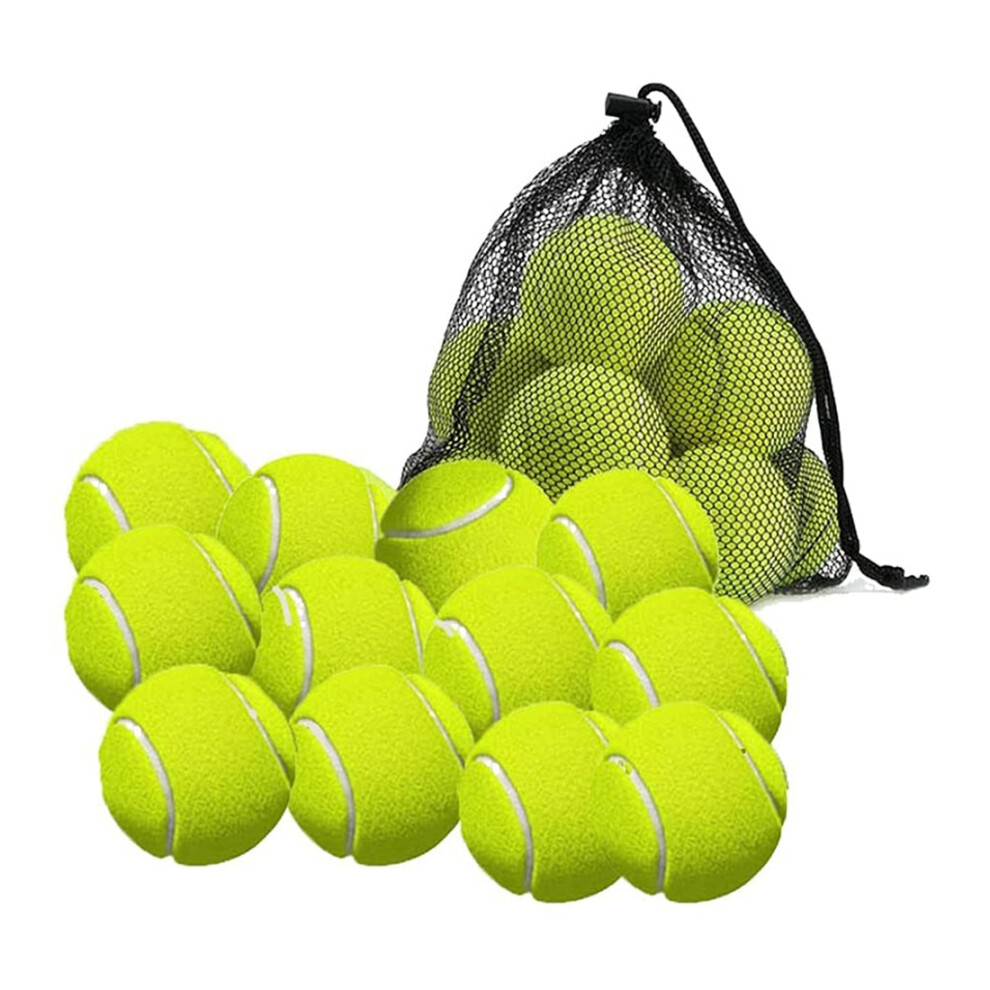 Confezione Da 12 Palline Da Tennis Con Borsa Portaoggetti - Per Tennis E Cricket