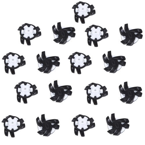 14Pcs Pointes de chaussures de golf antidérapantes à vis rapide noir+blanc