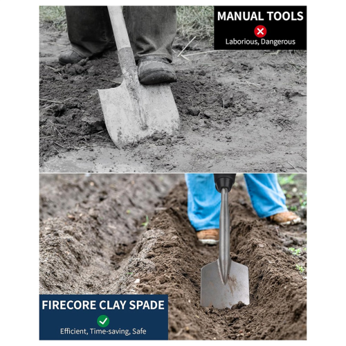 Για SDS Max Clay Spade, 4-1/2 In. x 17 ίντσες. Μύτη φτυαριού τρυπανιού χάλυβα 2