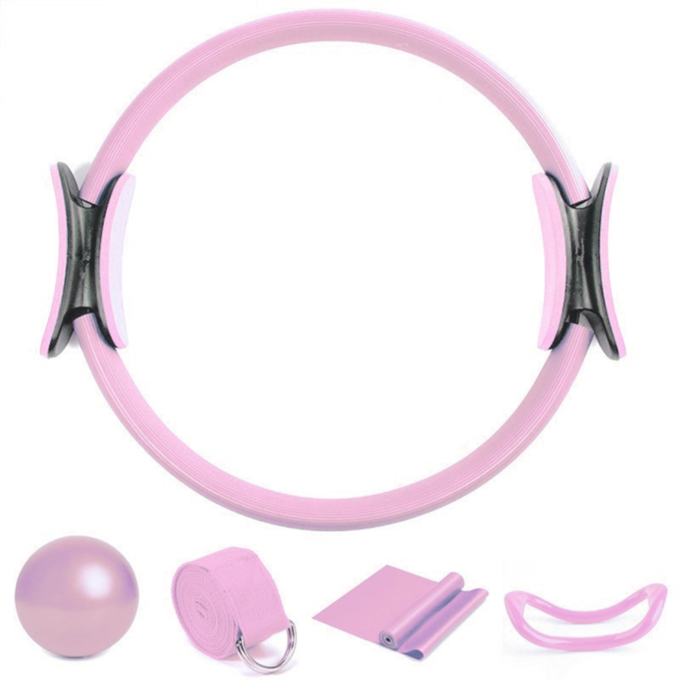 Pilates Ring Set, Magic Circle, Explosion-Proof Pilates Mini Ball,B