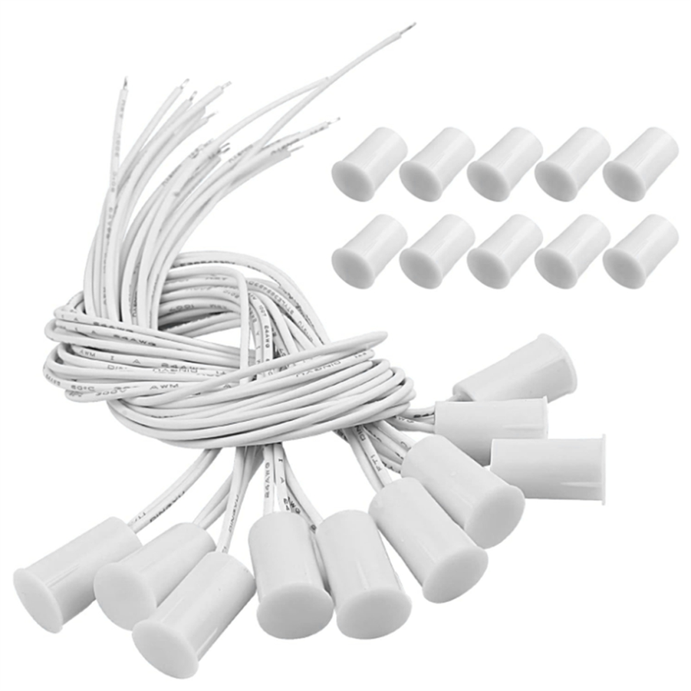 Interrupteur magnétique de porte RC-33 NC encastré Capteur filaire Alarme (10 Sets)