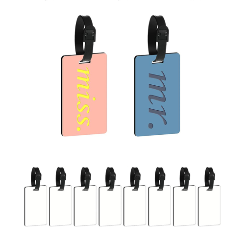 Κενές ετικέτες αποσκευών Sublimation 10PCS Κενές ετικέτες αποσκευών αποσκευών ταξιδιού 1