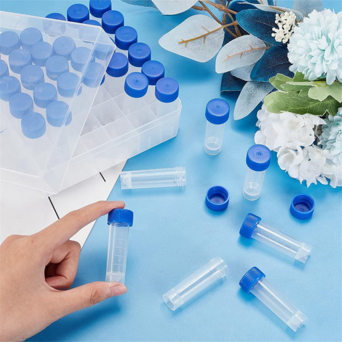 36Pcs 5Ml Tubes Plastic Vials with Screw Caps for Lab Supplies 2