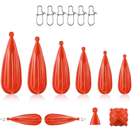 Fishing Practice Plug Fishing Casting Plug Rubber Practice Plug,6Pcs