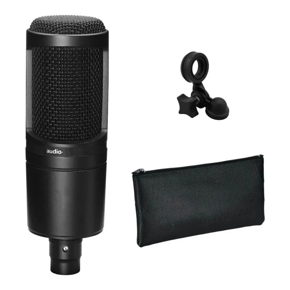 Audio AT2020 Cardioid Condenser Microphone 20-20000Hz for Recording