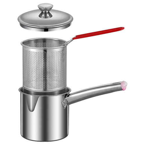 Olla para freidora, olla para freidora peque?a, cestas multiusos de acero inoxidable