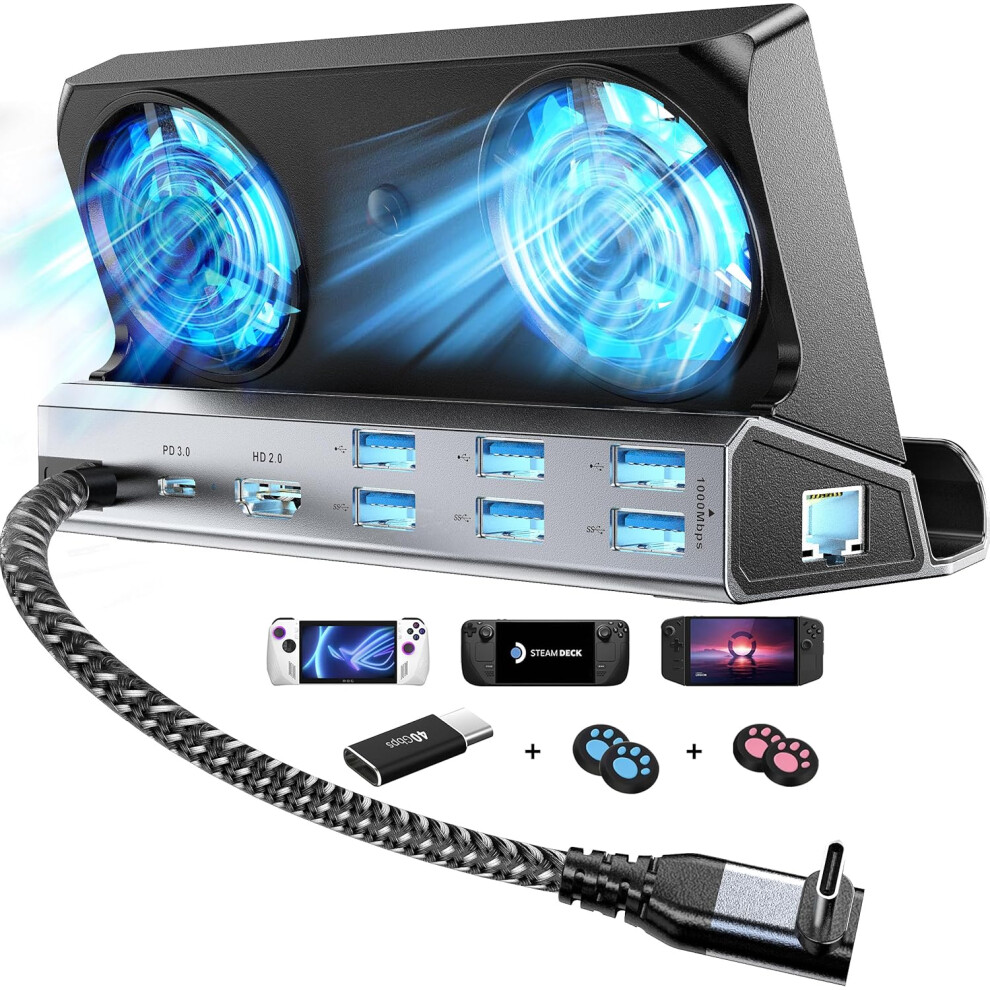 Chargers & Docking Stations (9 In 1) Docking Station 4K 60Hz Dock Stand Pd 100W Rj45 For Rog Ally Game