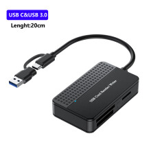 (Type c dual interface) USB 3.0 Flash Card Adapter 4 in 1 5Gbps Memory Card Writer 5Gbps (USB3.0)
