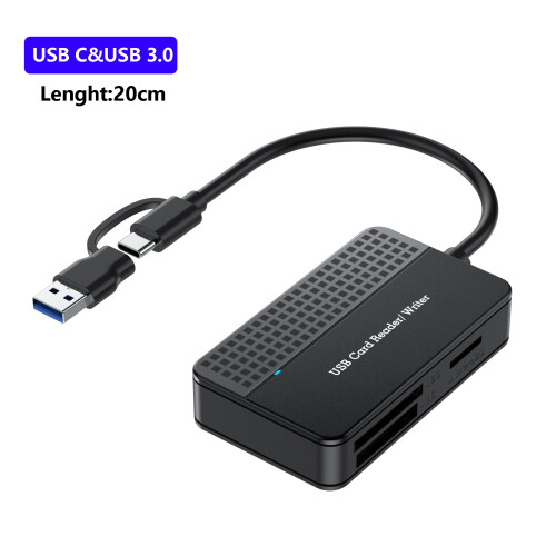 (Type c dual interface) USB 3.0 Flash Card Adapter 4 in 1 5Gbps Memory Card Writer 5Gbps (USB3.0)