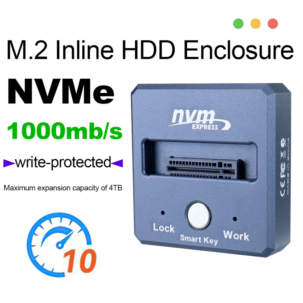 (NVME protocol) SSD Docking Station 1000MB/s M.2 NVME SSD External Enclosure Portable Dockcase