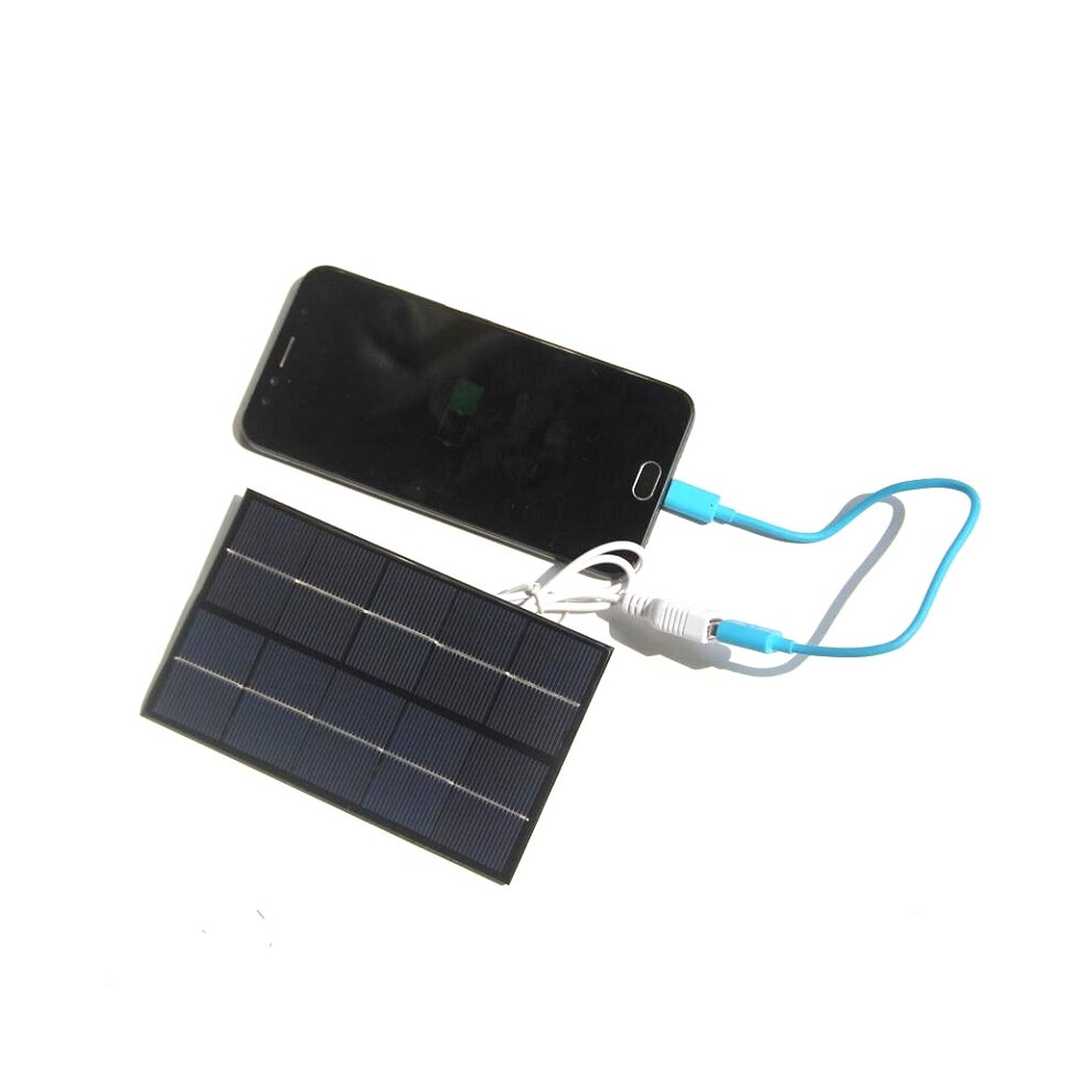 (1Pcs) 1Pc 5W 5V Portable Solar Panel Polysilicon Usb Solar Cell Panel For Outdoor Camping 9417278682356