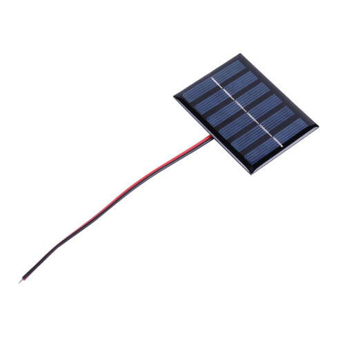(2Pcs) 1 Pc Solar Panel 1W 3V 100MA Solar Cell with Cable for 2-3V Battery Charging 2