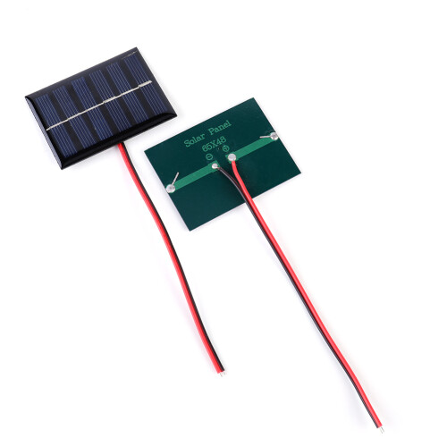 (5Pcs) 1 Pc Solar Panel 1W 3V 100MA Solar Cell with Cable for 2-3V Battery Charging