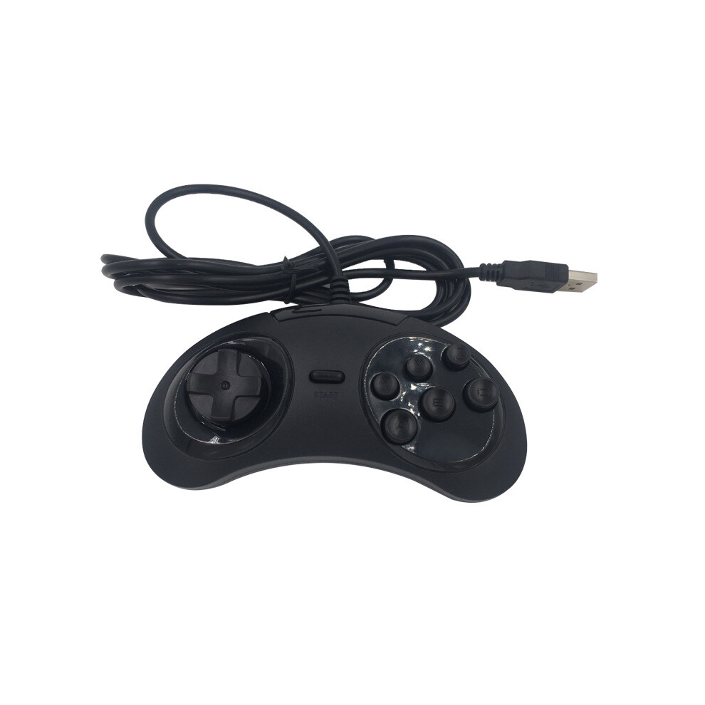 (2Pcs) 1Pc Wired Usb Classic Gamepad 6 Buttons Sega Usb Classic Game Controller Joypad For Sega Genesis/Md Pc/2 Y1301 /Mac Mega Drive 9417278684916
