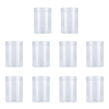 10 Pcs 500Ml Food Jar Sealed Transparent Plastic Kitchen Can with Lid