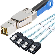 Mini SAS HD SFF-8644 σε 4 x SATA 7Pin Καλώδιο σκληρού δίσκου Διακομιστής 12Gbps