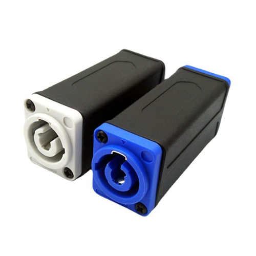 LED PowerCon AC Coupler Adapter Extender Connector Blue to White 1