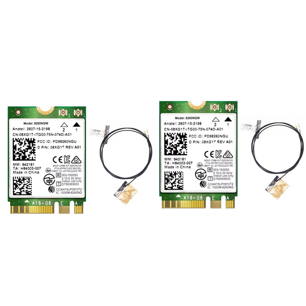 Photos - Other for Computer 2PCS 8260 8260NGW WiFi Card+Antenna 867M WiFi Wireless Card Module