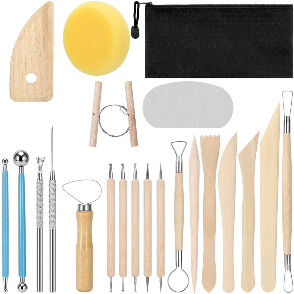 21PCS Pottery Tool Kit Dotting Tool Polymer Clay Tool, Ceramics Tool