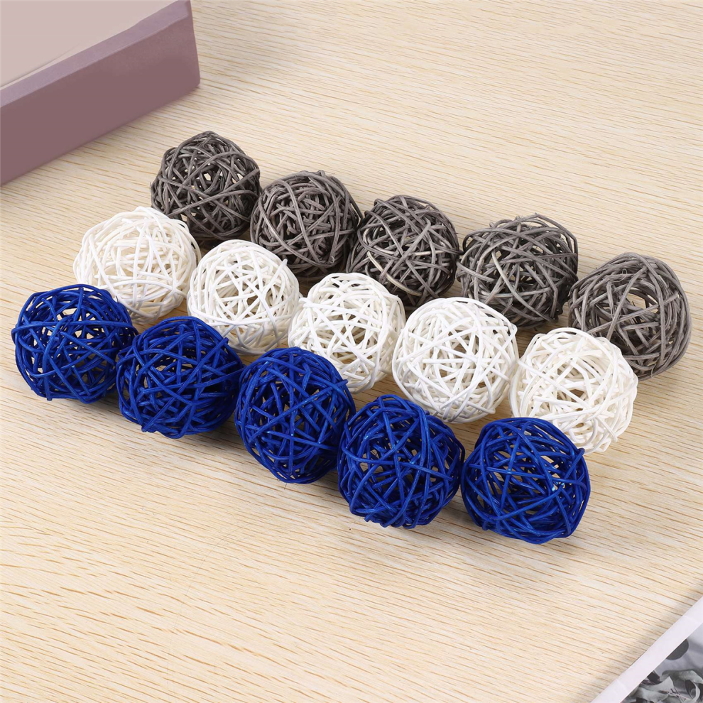 15Pcs Boules en rotin Boules Orbes Vase Décor de table, pour plafond