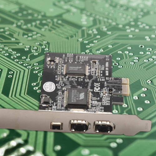 Scheda controller PCI Express x1 PCI-E FireWire 1394a IEEE1394 a 3 porte 2