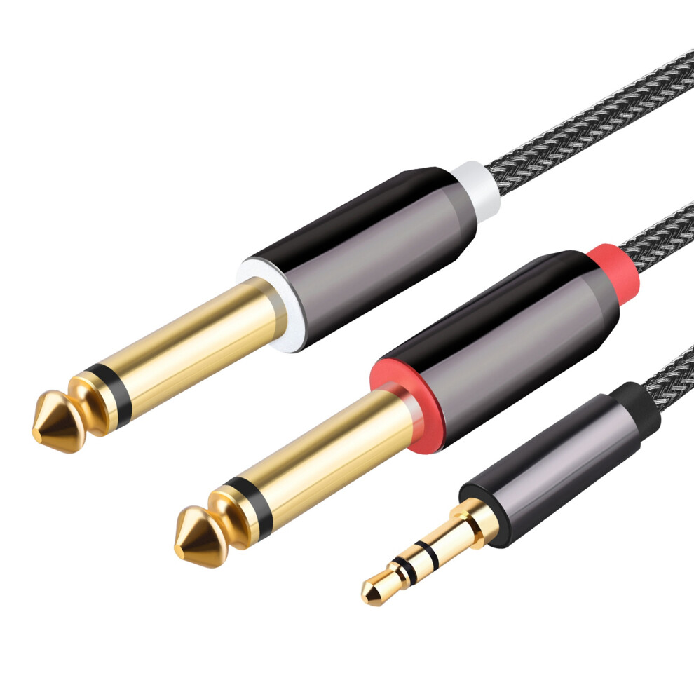 Audio Cable 3.5Mm To Double 6.35Mm Aux Cable For Mixer Amplifier 1M 4853896877838