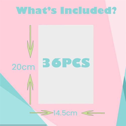 36PCS Shrink Plastic Sheets, Shrink Film Sheets Blank for DIY Craft 2