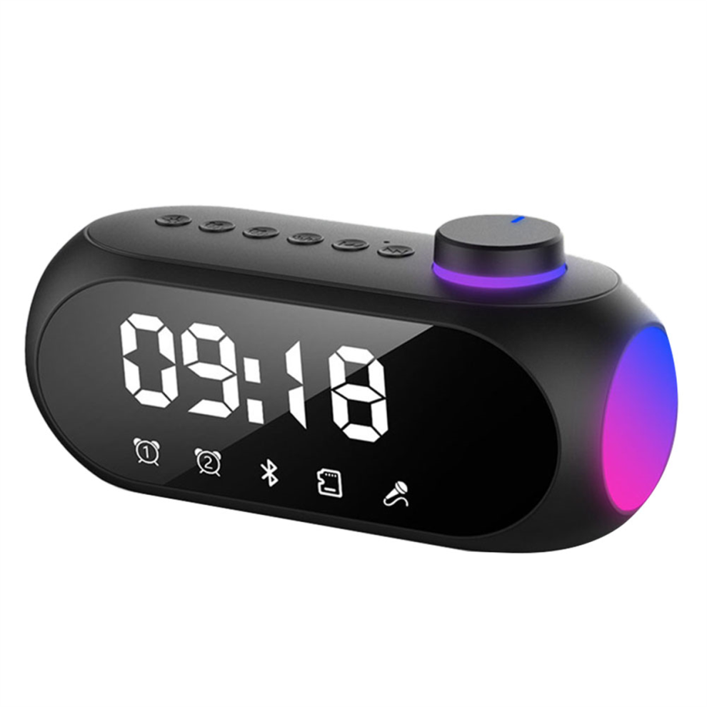 Hifi Sound Rgb Bluetooth Speaker Dual Alarm Clock Support Handsfree-A 4853896859780