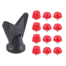 12 St?cke Fu?ballschuh Spikes M5 Gewindeschraube 7mm 10mm rot