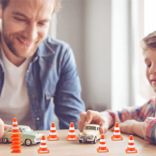 14 Τεμάχια Mini Simulation Safety Cone Road Parking Πινακίδες Οδόφραγμα 2