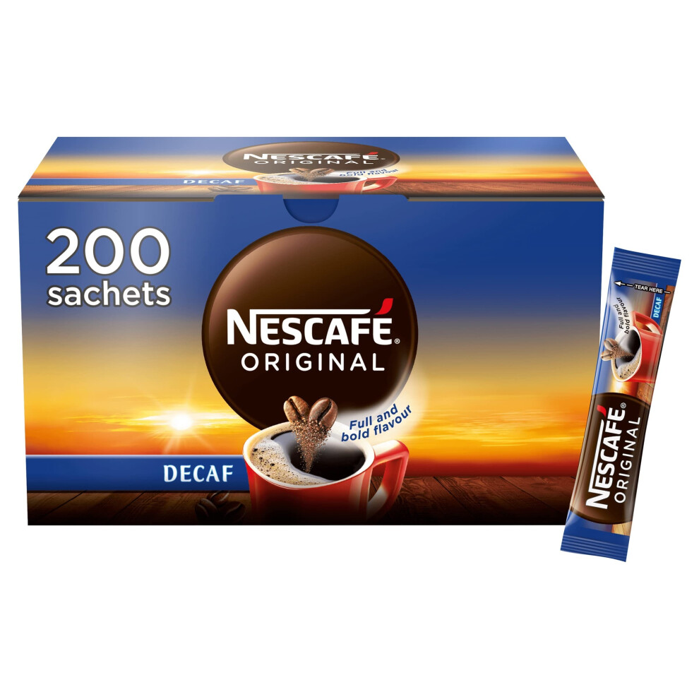 Nescafe Nescaf? Original Decaf Instant Coffee Sachets - 200 X 1.8G Sticks