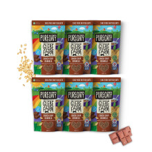 Glebe Farm Gluten Free PureOaty Chocolate Oat Granola 6PK, Healthy Wholegrain Oats To Help Lower Cholesterol, 100% British Oats, Vegan & High In